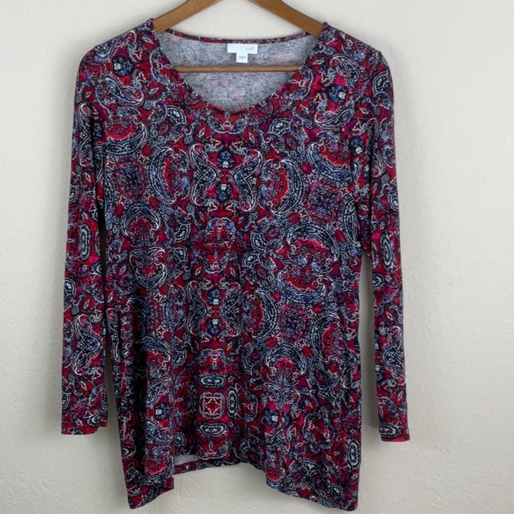 J. Jill V-Neck Pullover Long Sleeve Tunic Top